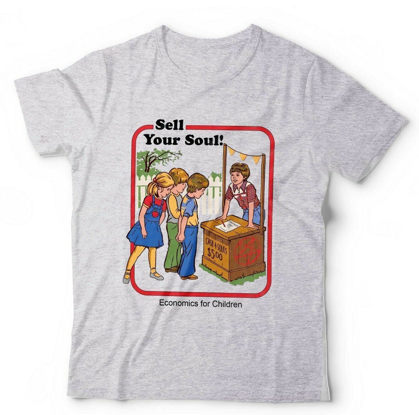 Sell Your Soul Dark Humour Cartoon Slogan Unisex TShirt