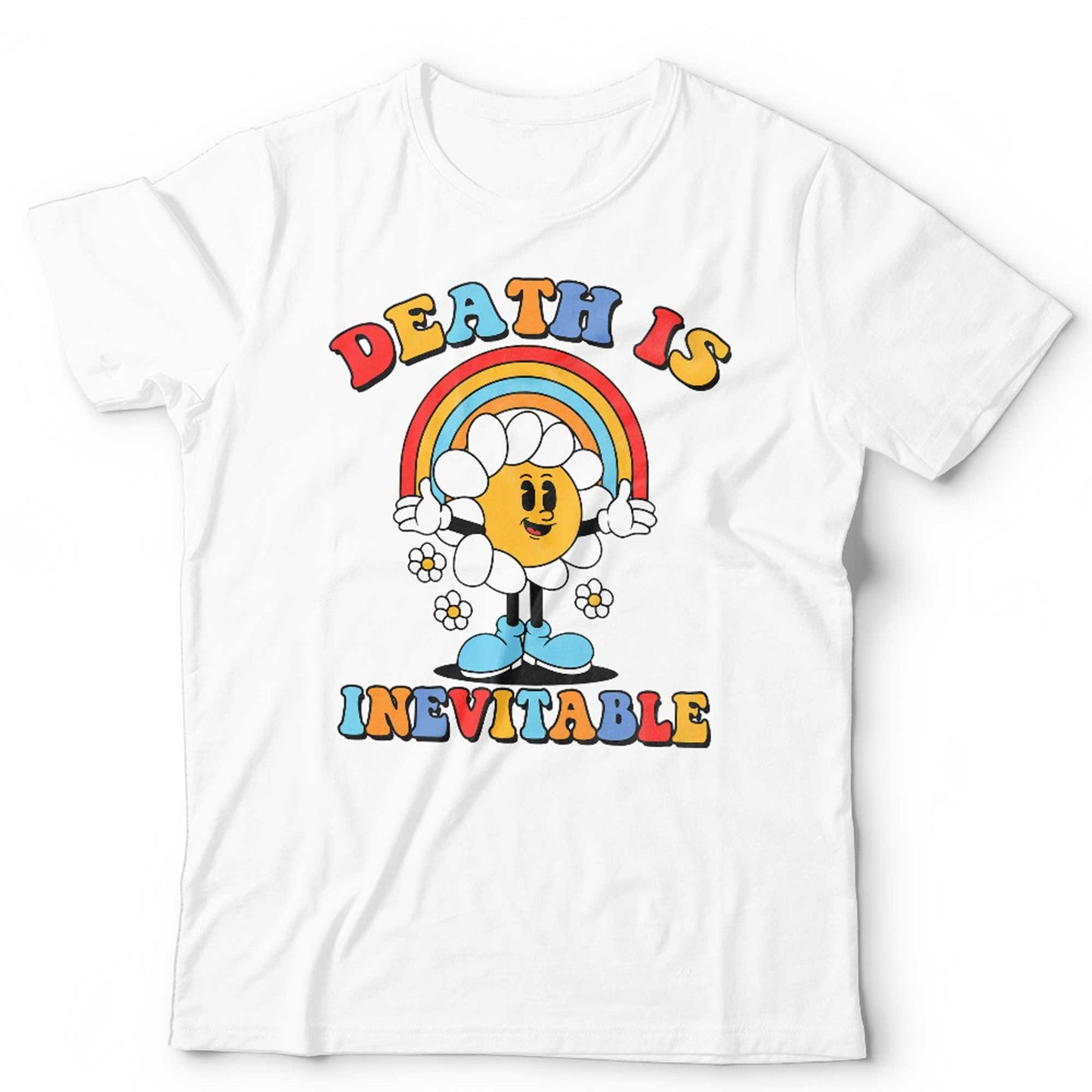 Death Is Inevitable TShirt Unisex Funny Retro Cartoon Sarcastic Introvert Dark