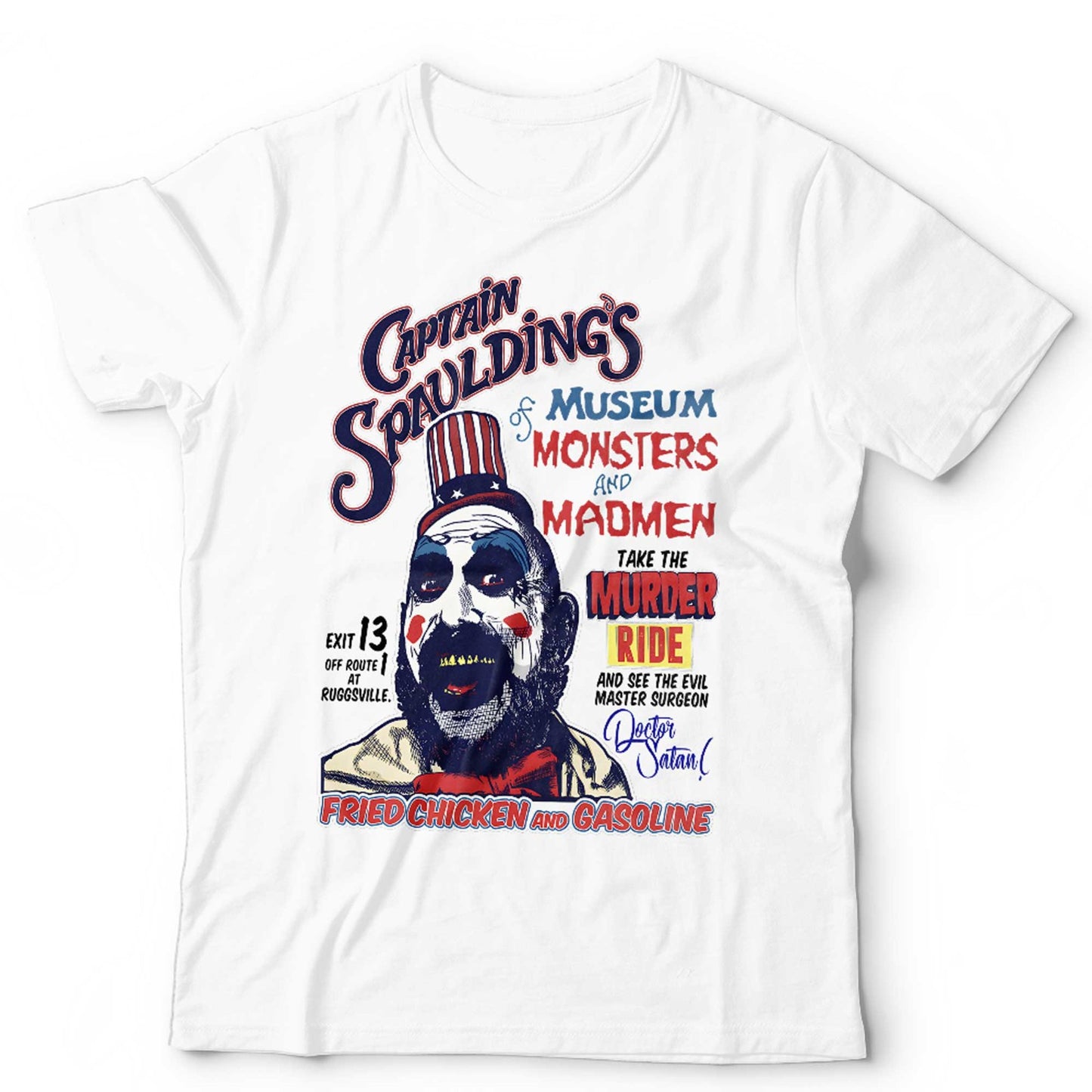 Captain Spaulding Tshirt Unisex Sid Haig, Rob Zombie, Halloween, Horror Gift