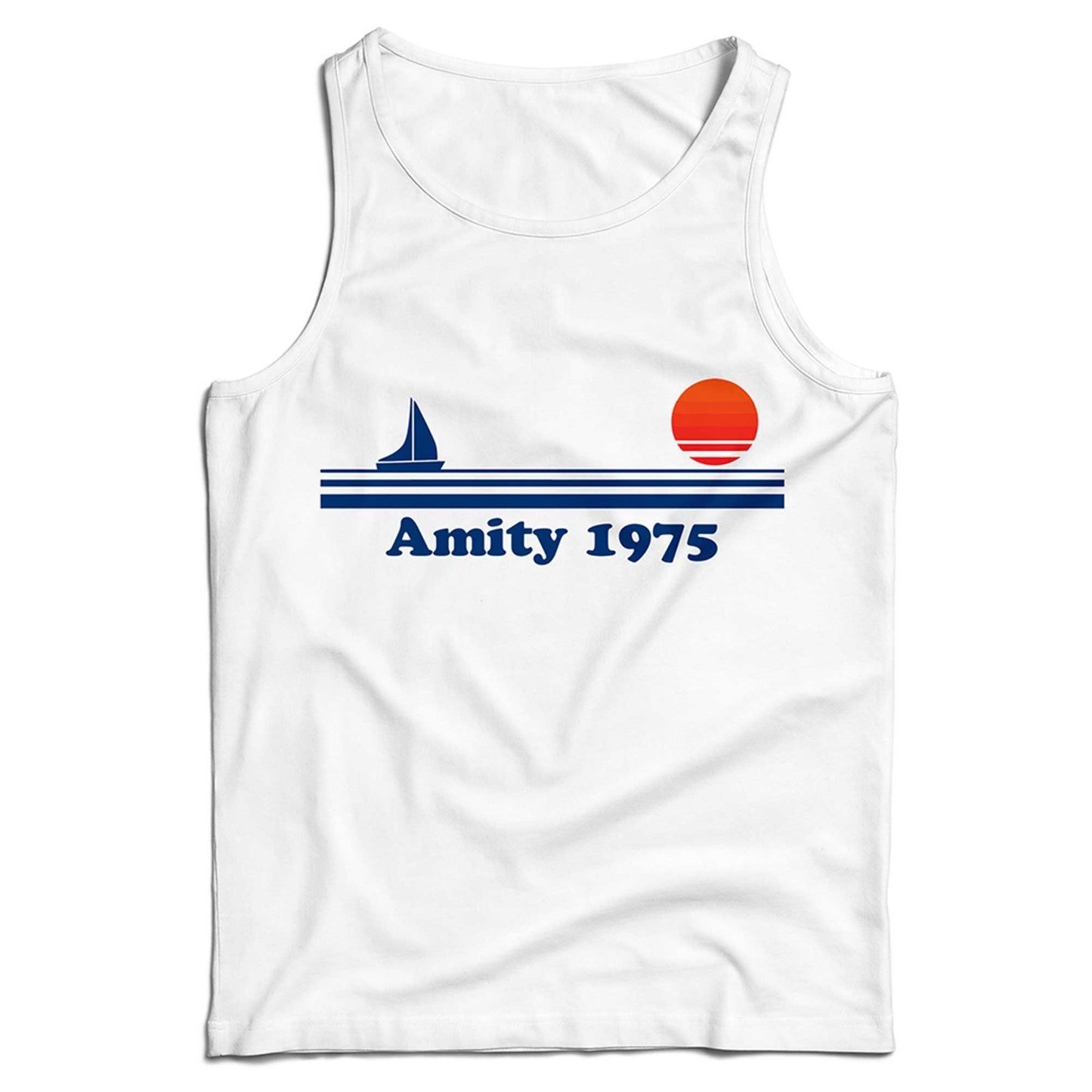 Jaws Ladies Vest Tank Top Amity 1975 Shark Holliday Retro Vintage Vacation