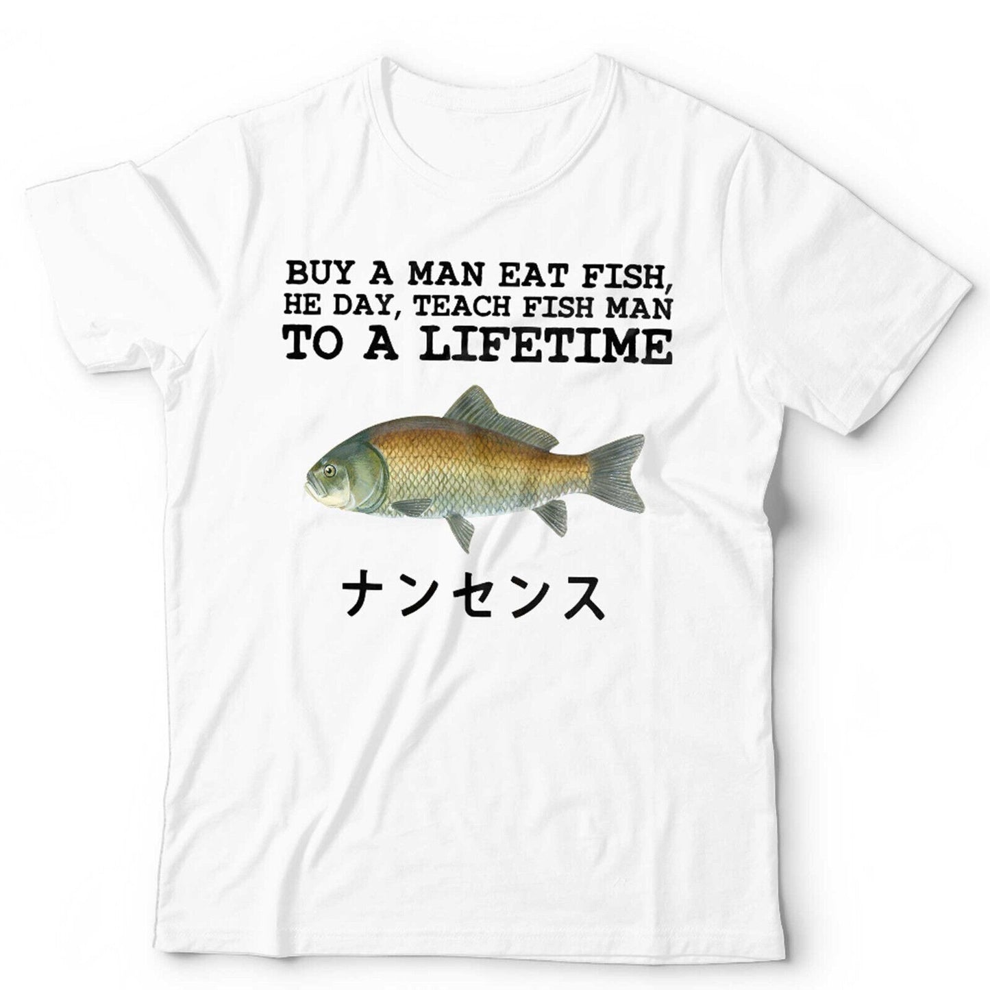 Buy A Man Eat Fish Tshirt Unisex Funny Meme Tok Shirt Sarcastic Gen Z