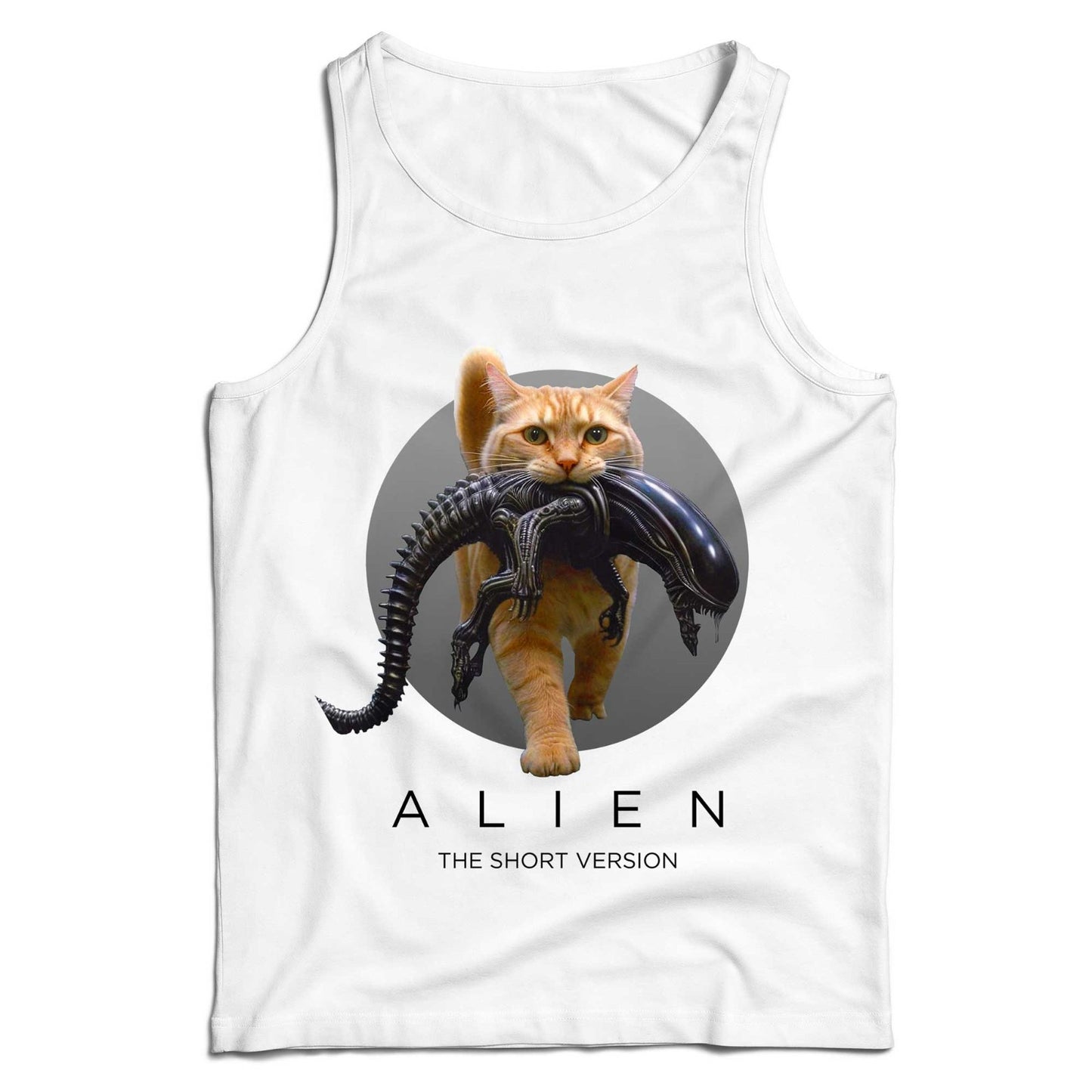 Alien Vest Tank Top The Short Version Funny Sci Fi Horror Movie Cat Lover