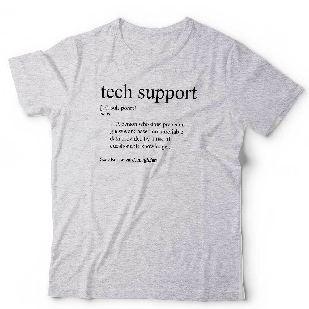 Tech Support TShirt Unisex Funny Humour Computer Programmer Technical Code Joke