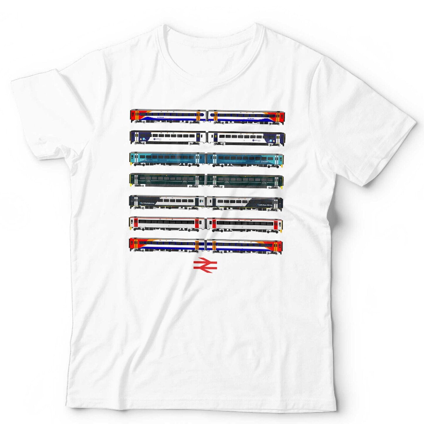 Train T Shirt Modern British Unisex and Kids Trainspotter Railfan British Rail