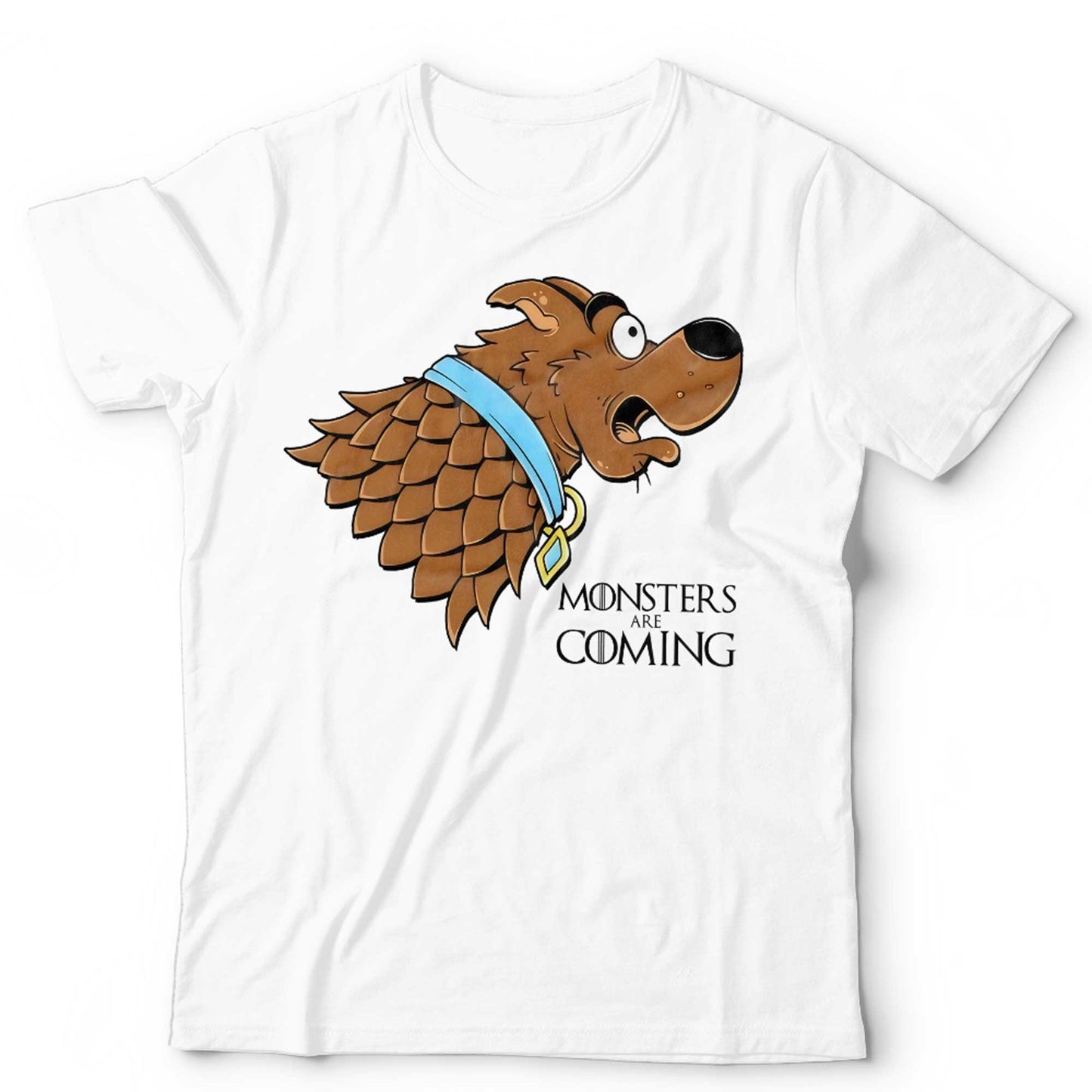 Scooby Tshirt Unisex and Kids Funny Parody Game Tee Thrones Monsters Are Coming