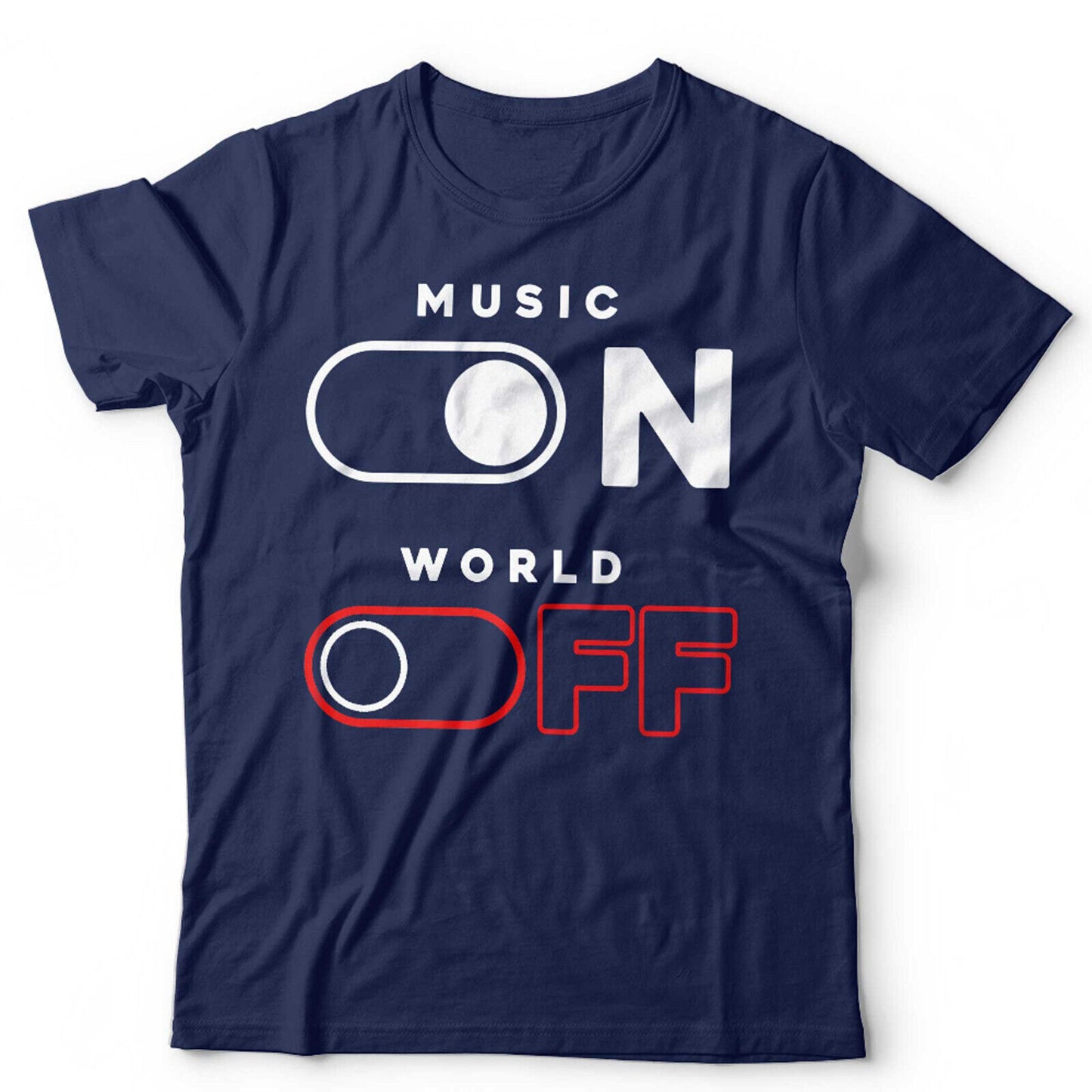 Music Tshirt Music On World Off Unisex and Kids Hi Fi Concert Stereo Musician