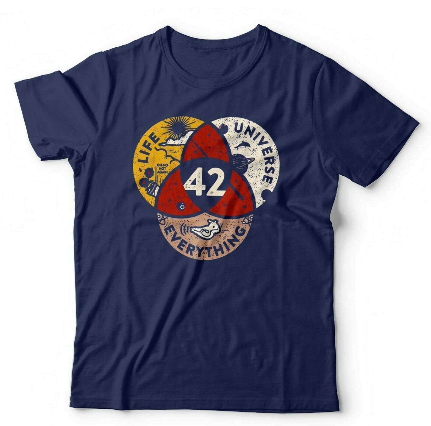 Hitchhikers Guide Colour Tshirt The Answer Is 42 Unisex and Kids Funny, SciFi