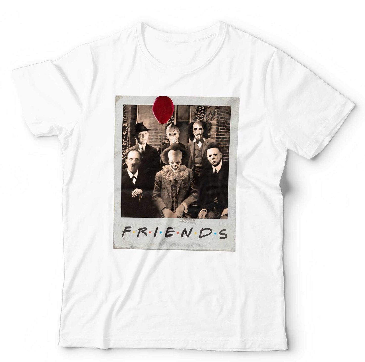 Friends Tshirt Horror Polaroid Unisex Kruger Pennywise Retro Vintage Slasher
