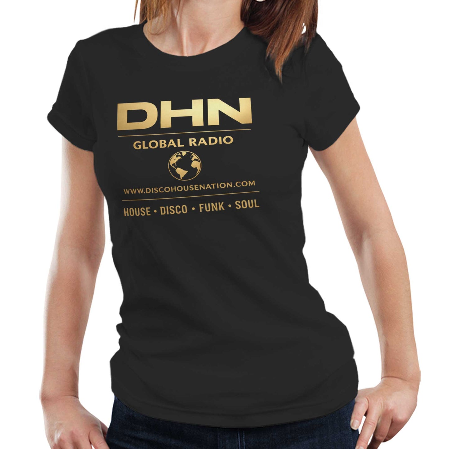 DHN Gold Logo Womens T Shirt