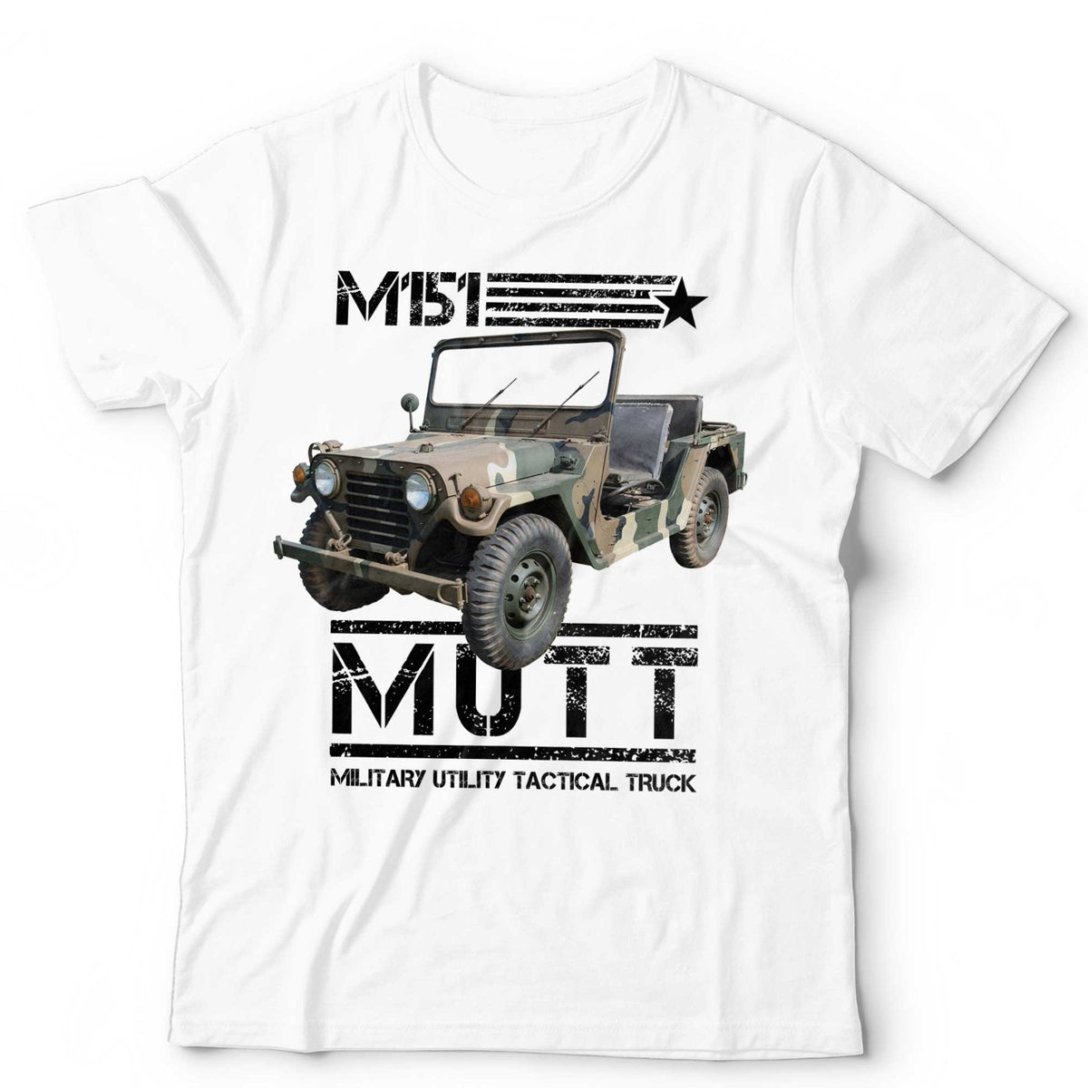 Military Truck T-Shirt M151 MUTT 4x4 Army Jeep Iconic Vehicle Unisex Tee