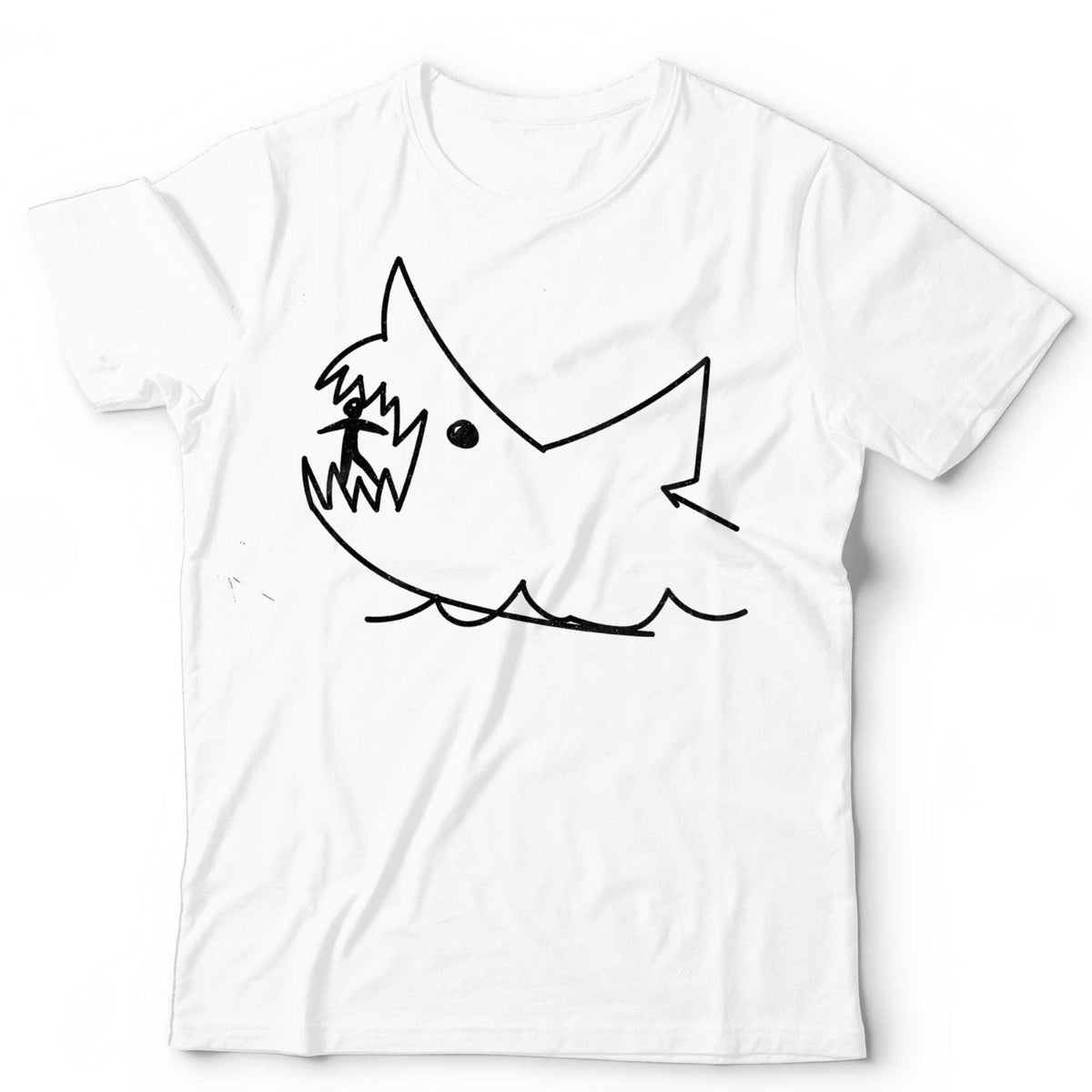 Jaws T Shirt Quints Shark Drawing 70s Horror Movie Great White Unisex & Kids