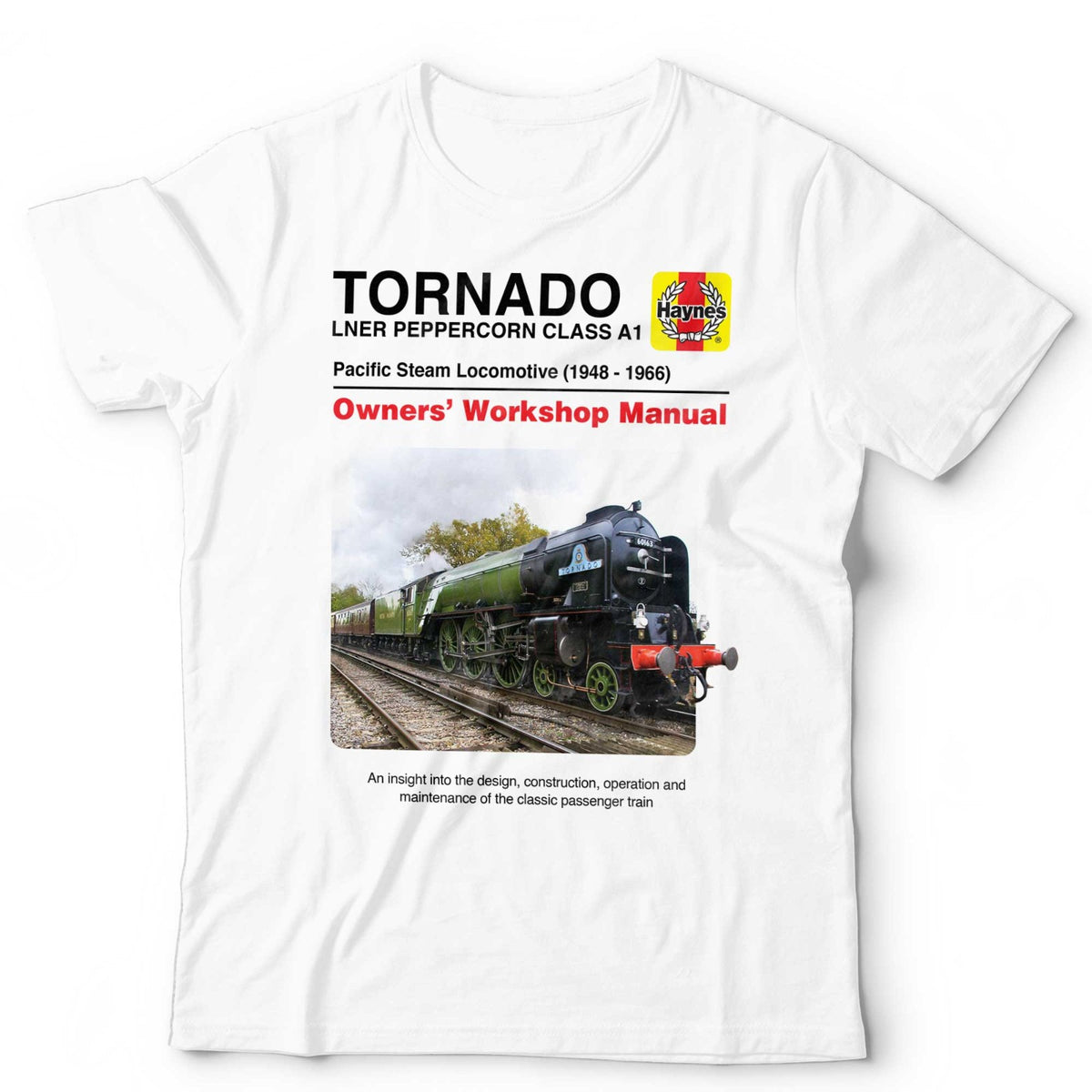Train T-Shirt Peppercorn Tornado Haynes Trainspotter Railfan Unisex & Kids