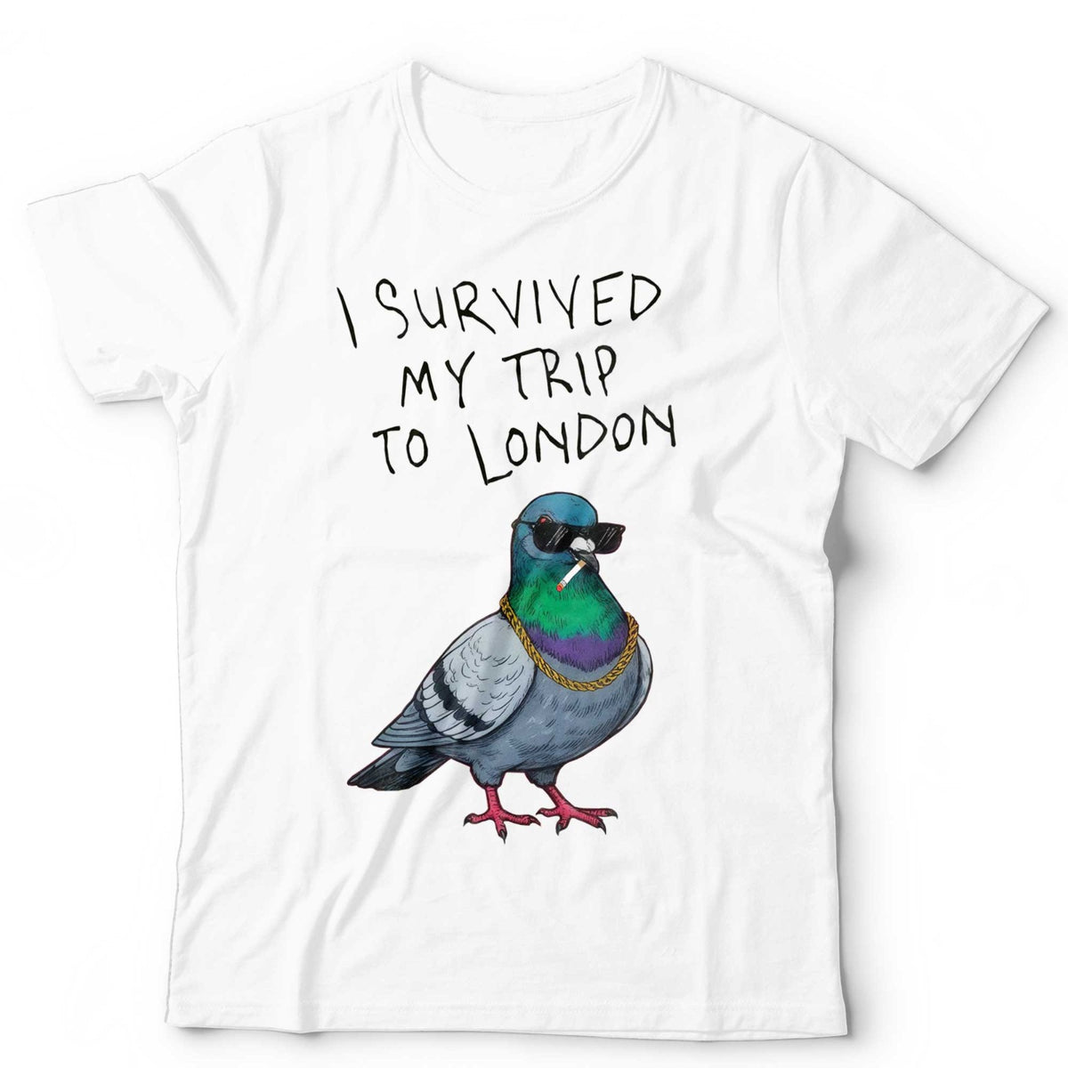 London T-Shirt I survived My Trip To UK Funny Holiday Souvenir Unisex & Kids