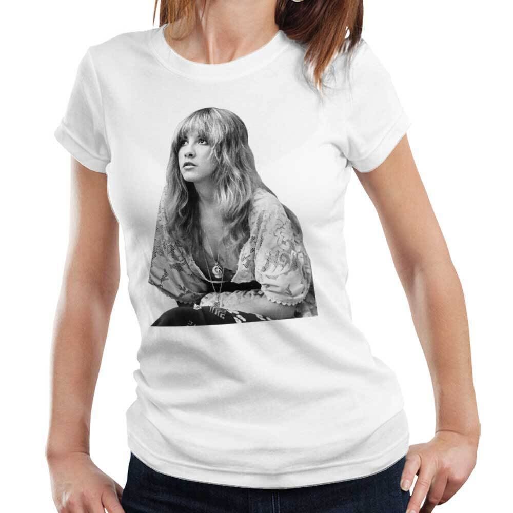 Stevie Nicks Portrait Young Fitted Ladies Tshirt