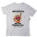 I Am Currently Unsupervised Animal Tshirt Unisex & Kids