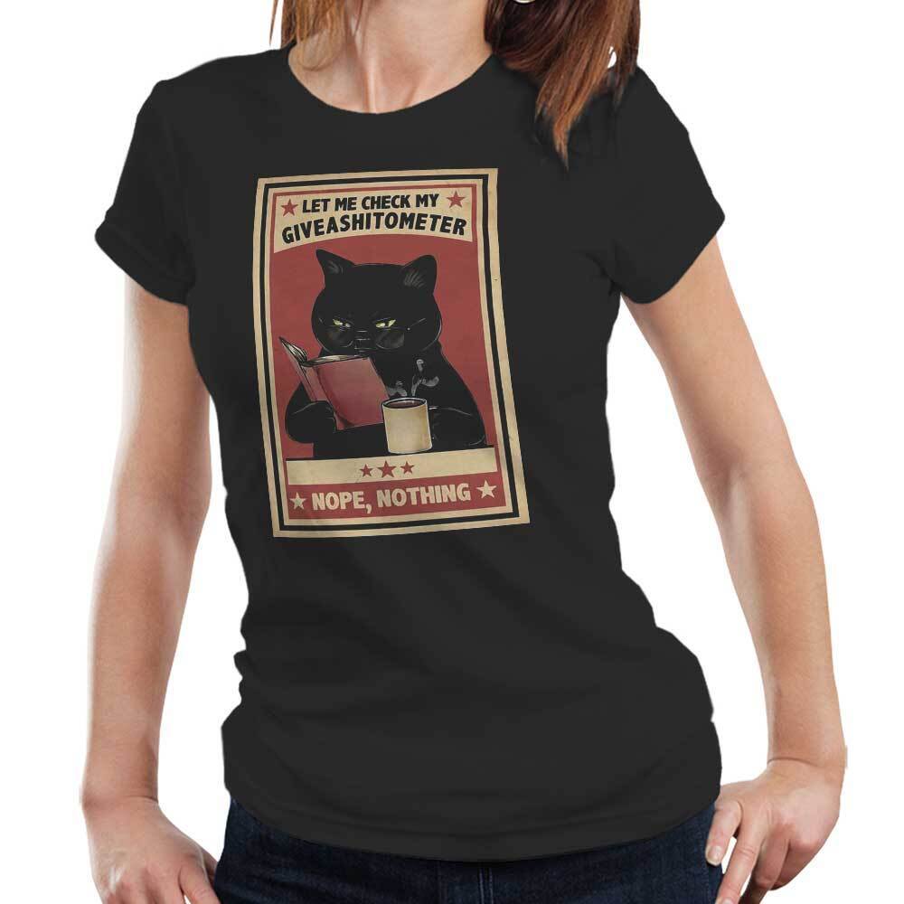 Let Me Check My Giveashitometer Semi Fitted Ladies Tshirt