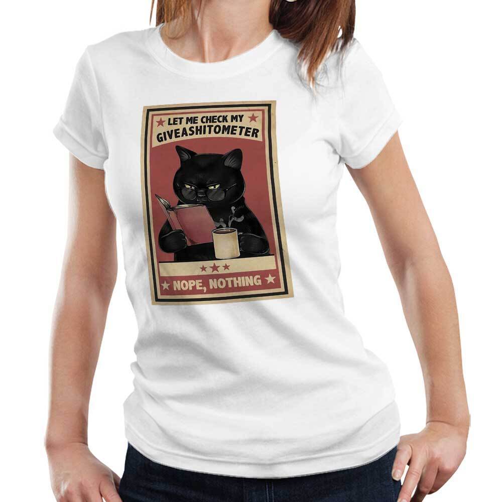 Let Me Check My Giveashitometer Semi Fitted Ladies Tshirt