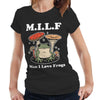 NEW MILF Tshirt Man I Love Frogs Semi Fitted Ladies
