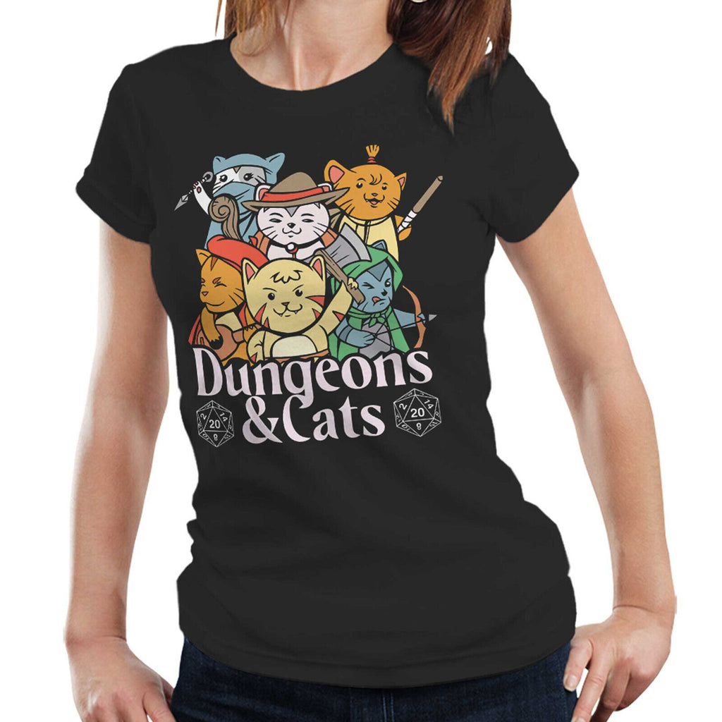 Dungeons & Cats TShirt Semi Fitted Ladies
