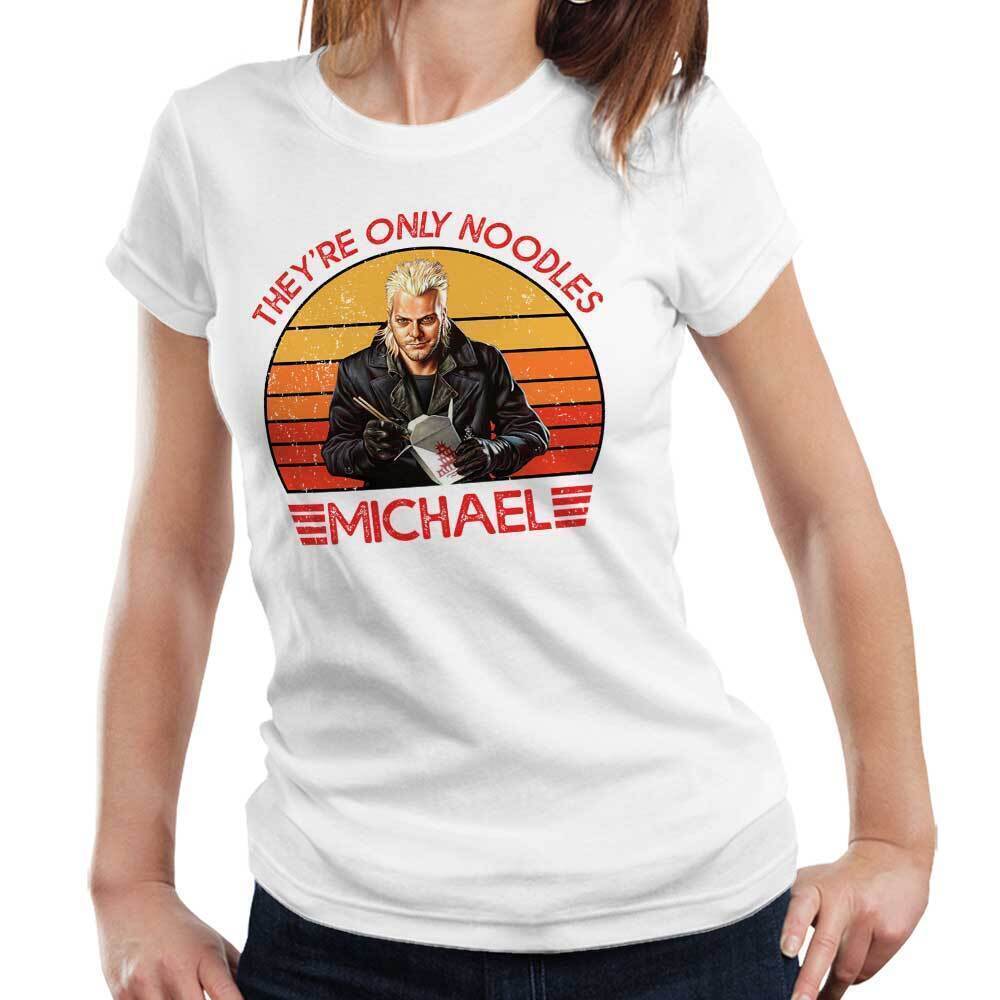 They're Only Noodles Michael Fitted Ladies Tshirt