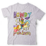 Howdy Partner Cosmic Cowboy Alien TShirt Unisex