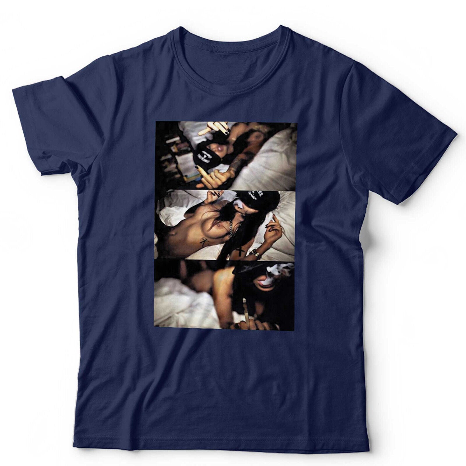 Sexy Weed Smoking Tattoo Lady Tshirt Unisex