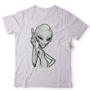 Funny Alien Middle Finger UFO TShirt Unisex
