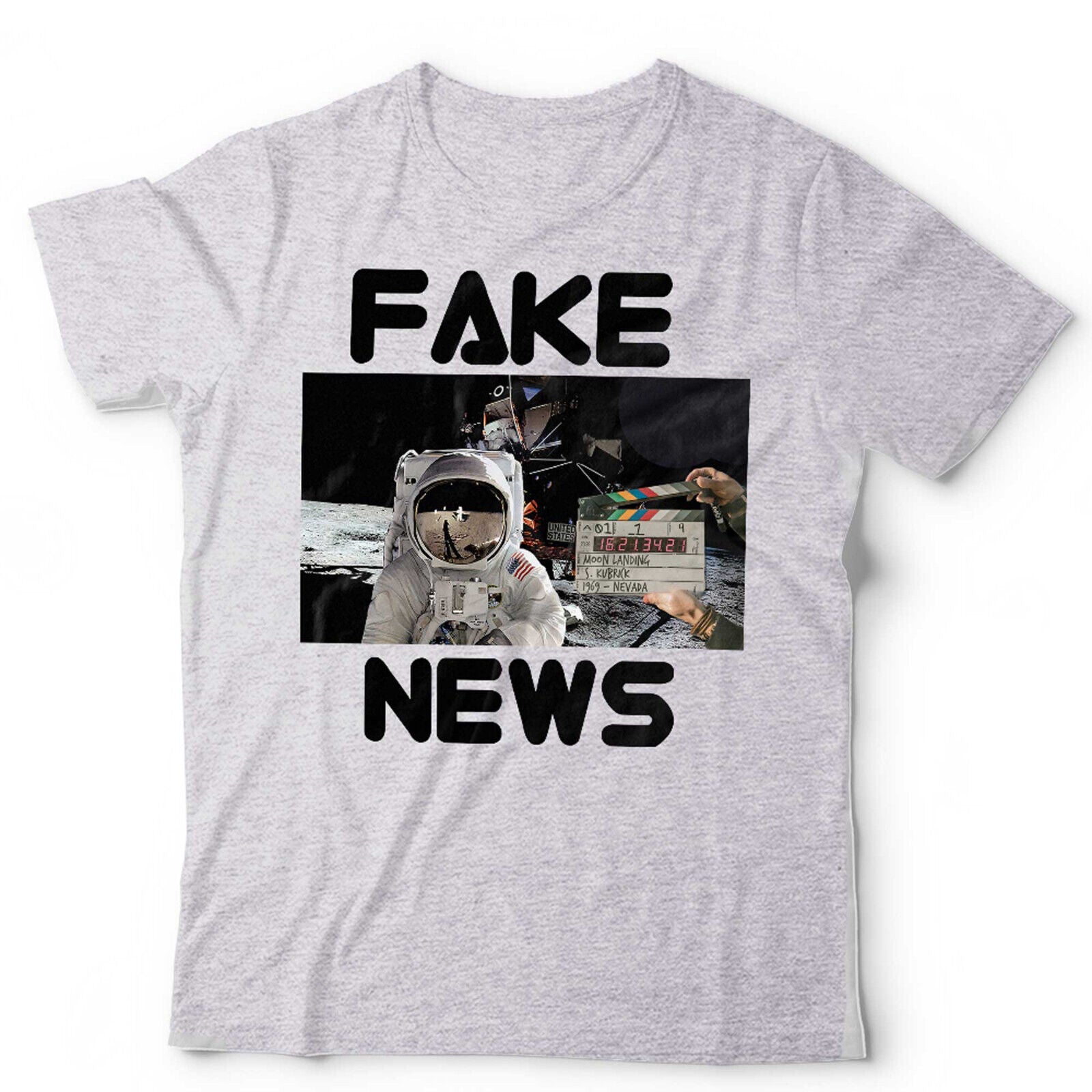 Fake News Moon Landing Tshirt Unisex