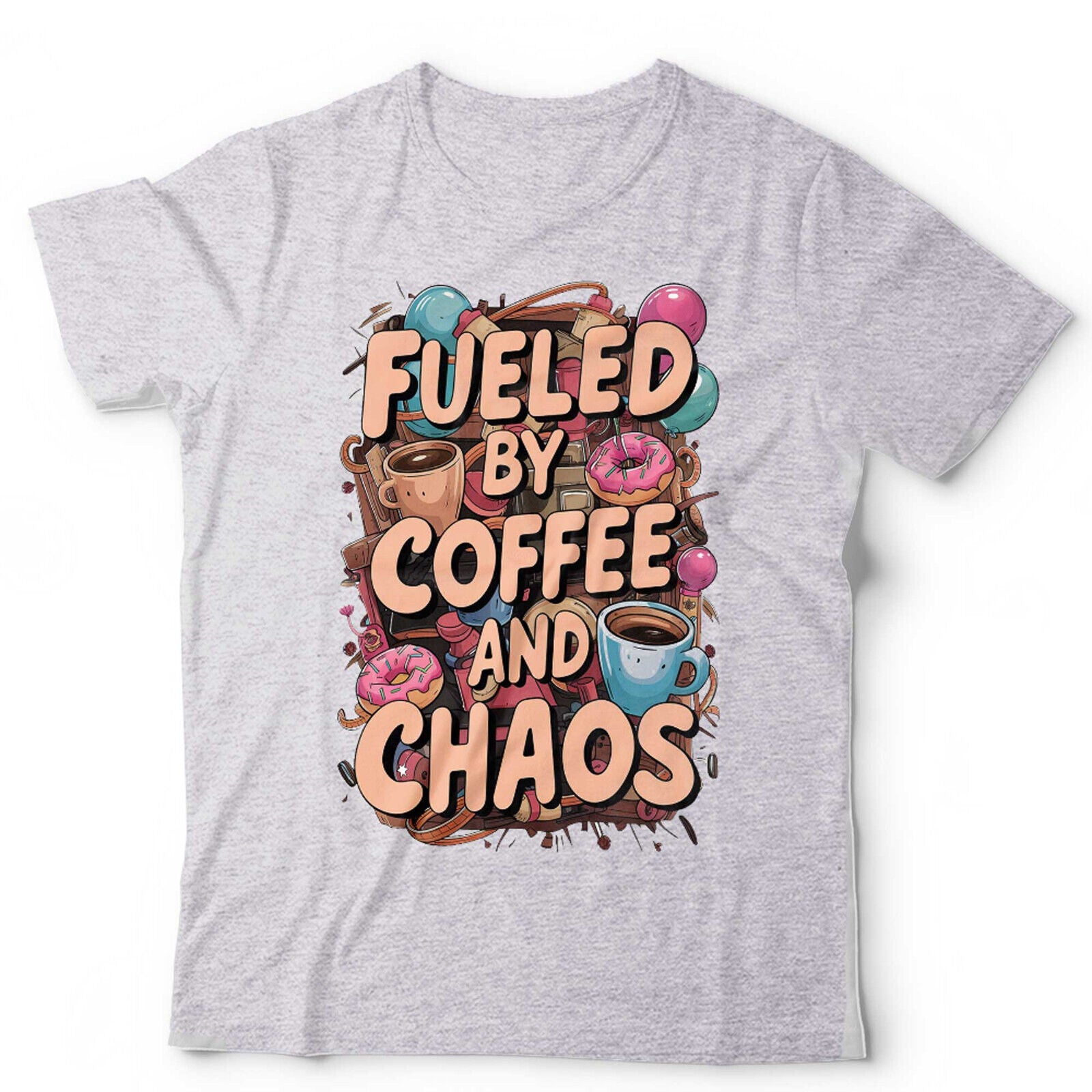 Fueled By Coffee And Chaos Tshirt Unsiex