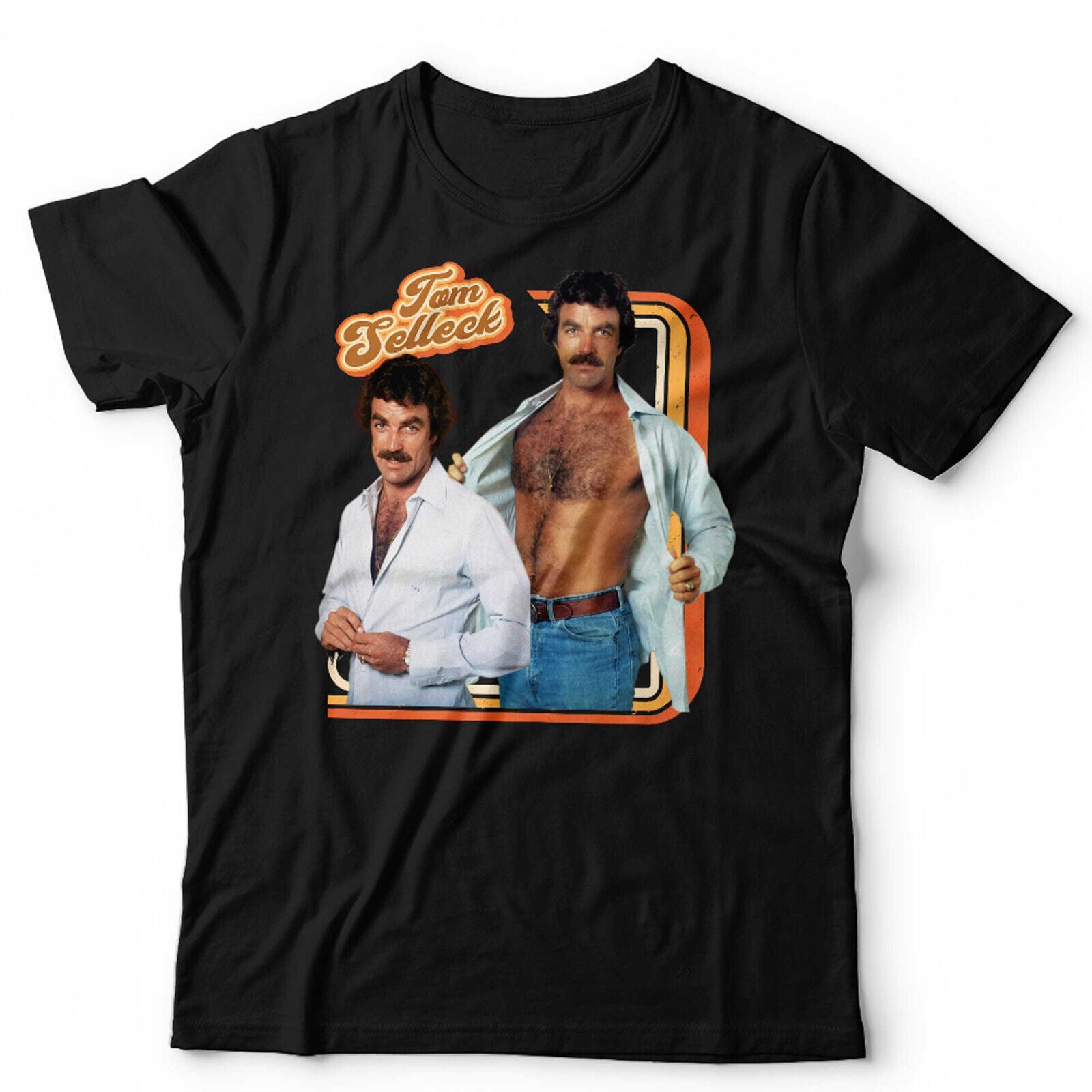 Tom Selleck 70s Retro Star Tshirt Unisex