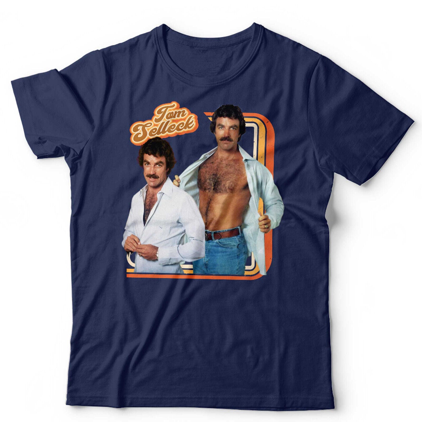 Tom Selleck 70s Retro Star Tshirt Unisex