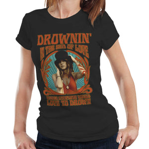 Drownin' In The Sea Of Love Stevie Nicks Fitted Ladies TShirt