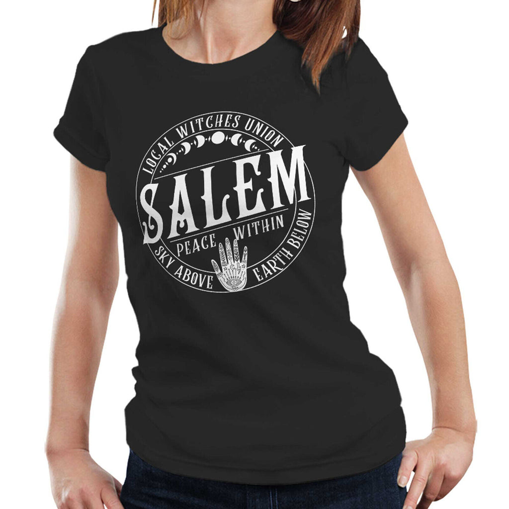 Salem Local Witches Union Fitted Ladies Tshirt