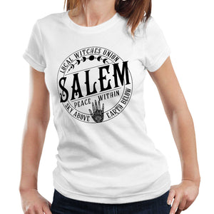 Salem Local Witches Union Fitted Ladies Tshirt