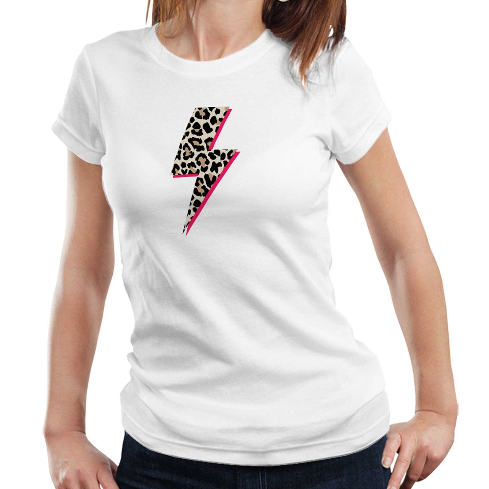 Glam Lightning Blot Tshirt Semi Fitted Ladies