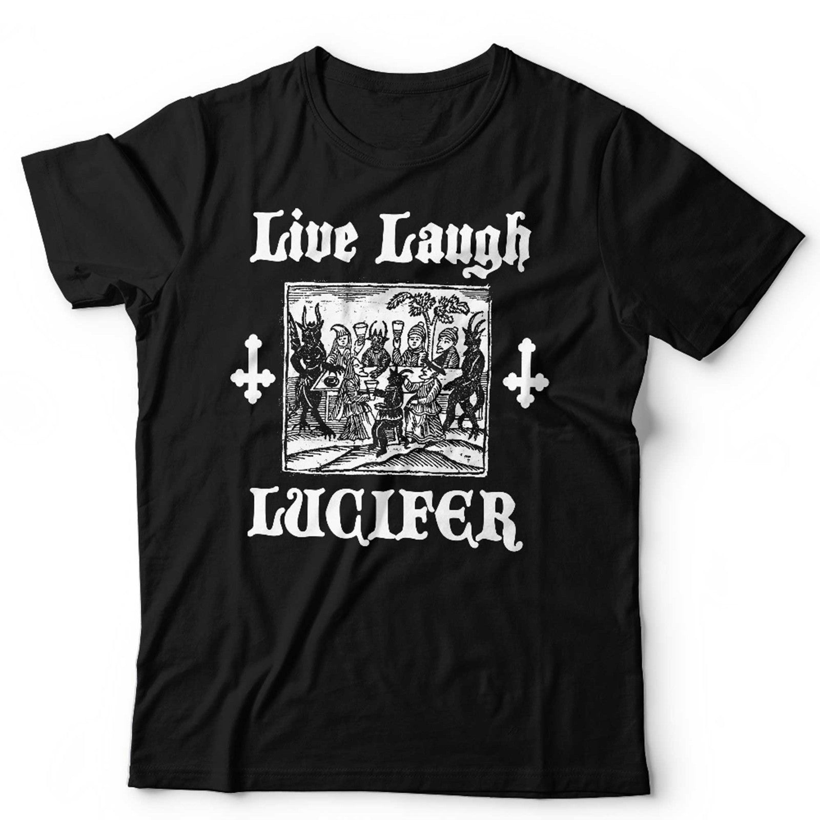 Live Laugh Lucifer Goth T Shirt  Unisex