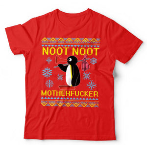 Christmas Noot Noot Adult Ugly T Shirt Unise