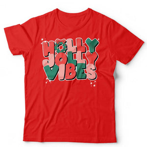 Holly Jolly Christmas Vibes T Shirt Unisex