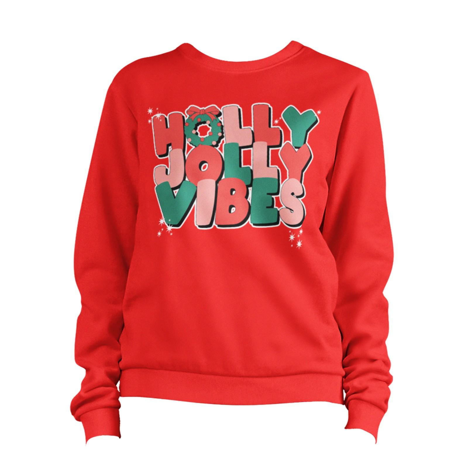 Christmas Holly Jolly Vibes Sweatshirt Unisex