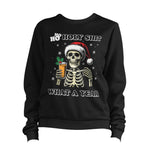 Ho Ho Holy Sh*t Christmas Skeleton Sweatshirt Unisex