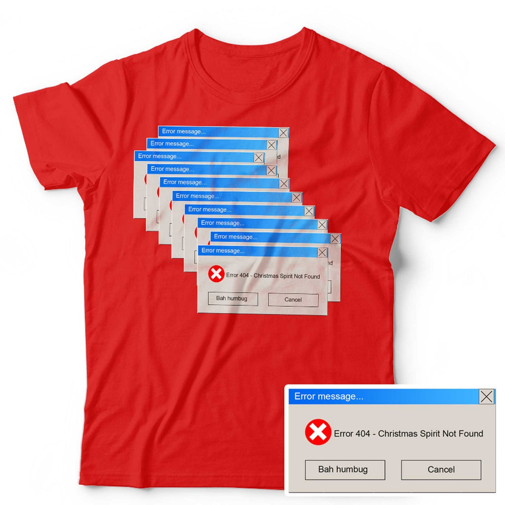 Error 404 Spirit Not Found Christmas Computer T Shirt Unisex