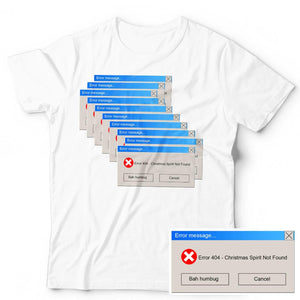 Error 404 Spirit Not Found Christmas Computer T Shirt Unisex