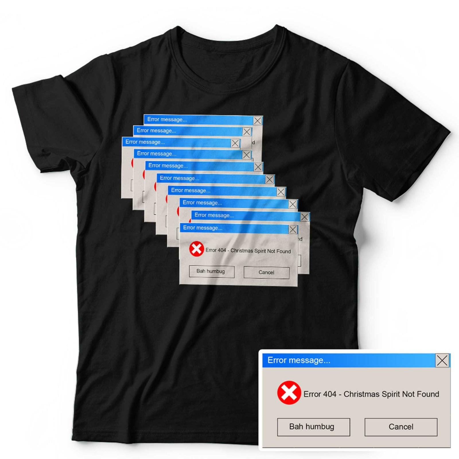 Error 404 Spirit Not Found Christmas Computer T Shirt Unisex