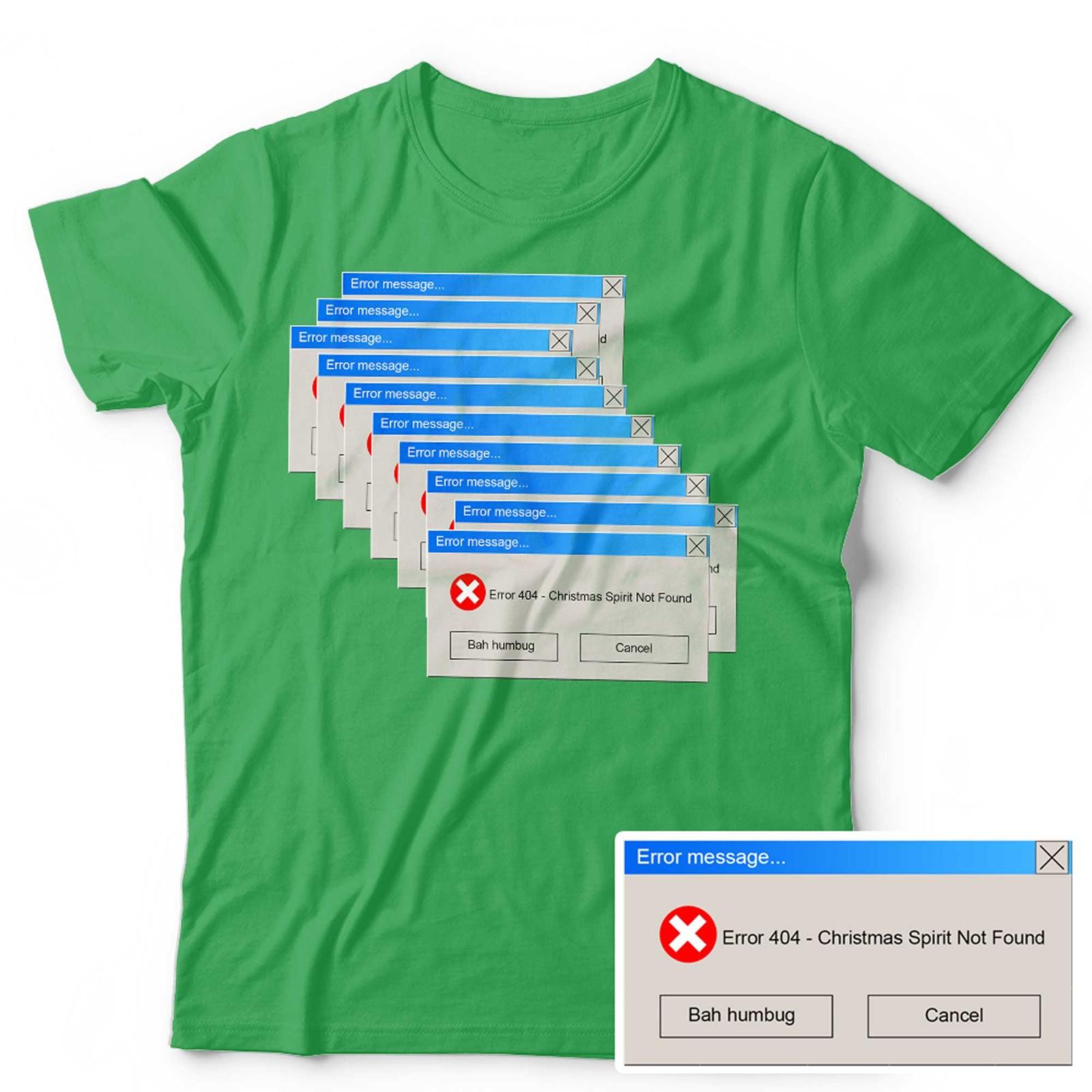 Error 404 Spirit Not Found Christmas Computer T Shirt Unisex