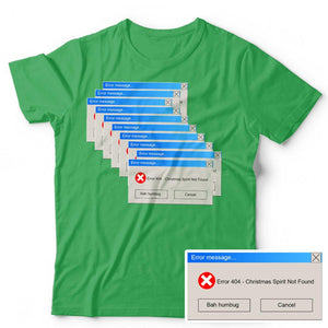 Error 404 Spirit Not Found Christmas Computer T Shirt Unisex