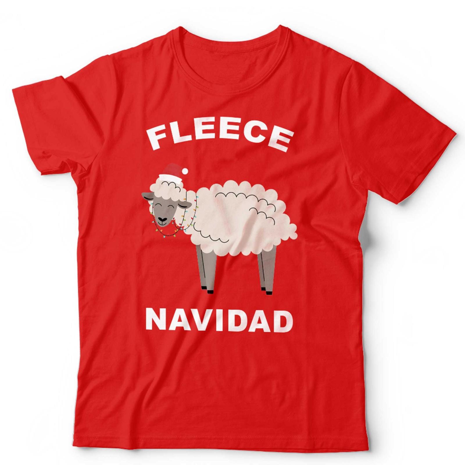 Fleece Navidad Sheep Christmas T Shirt Unisex