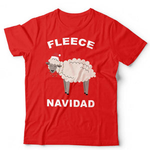Fleece Navidad Sheep Christmas T Shirt Unisex