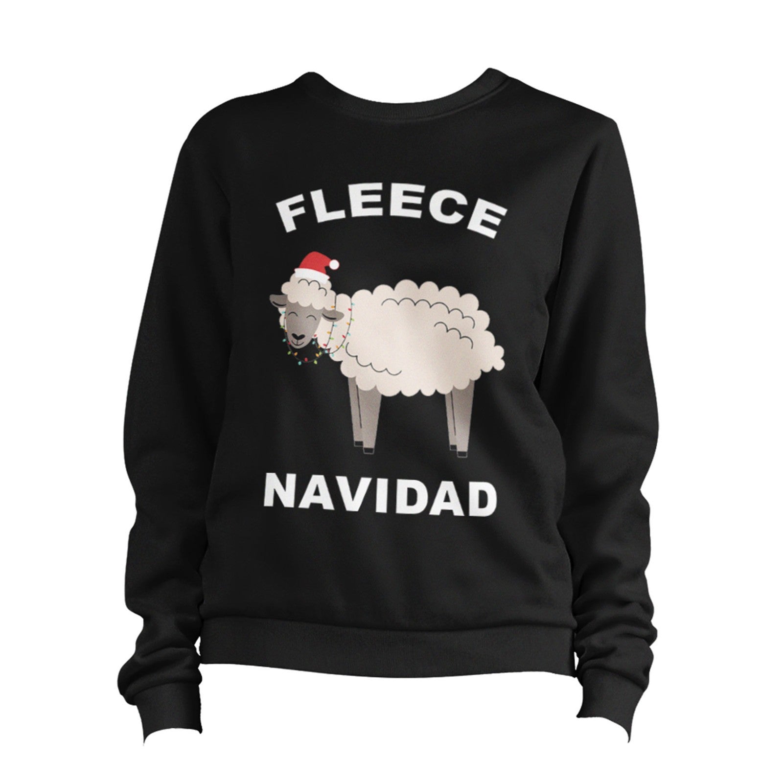 Fleece Navidad Christmas Sheep Sweatshirt Unisex