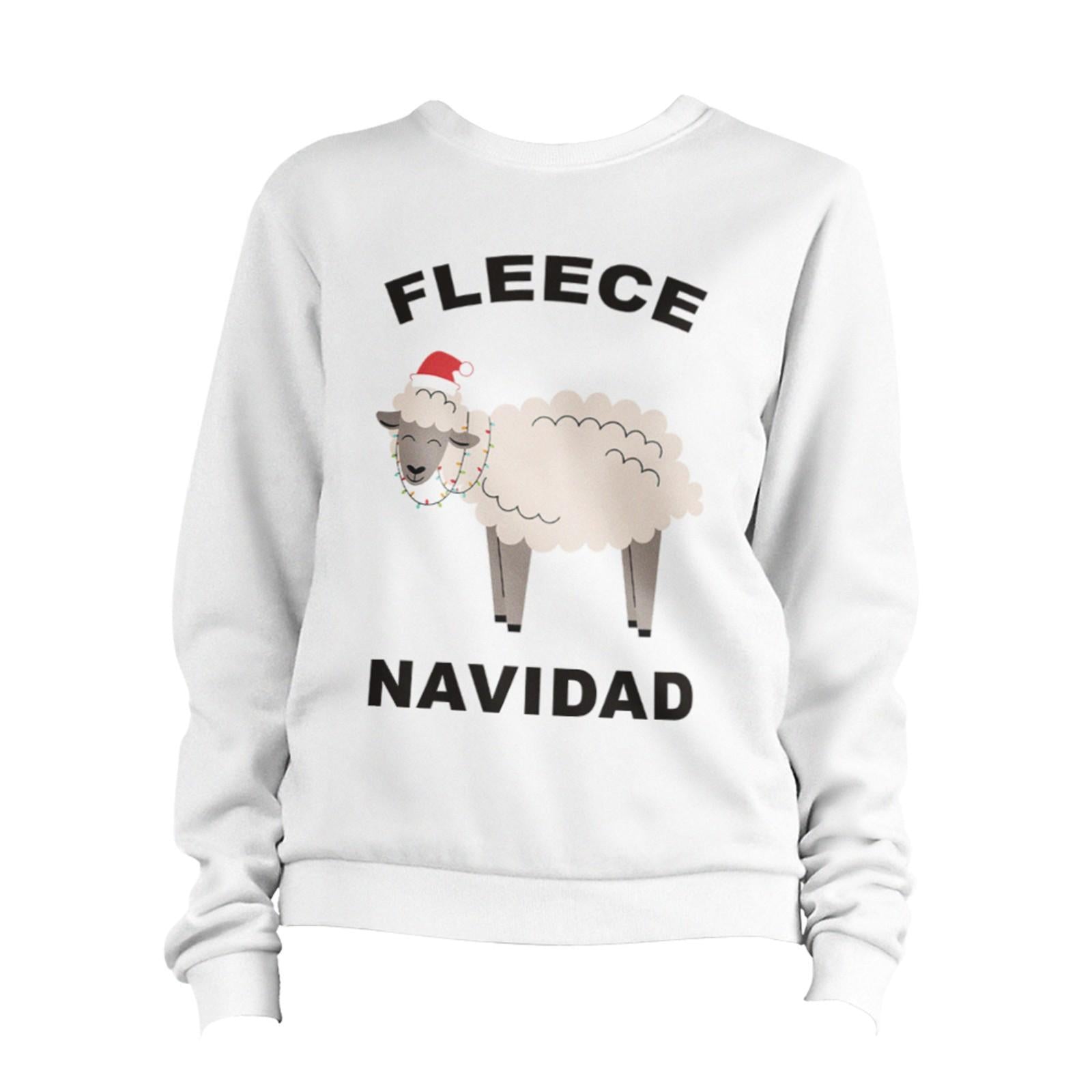 Fleece Navidad Christmas Sheep Sweatshirt Unisex