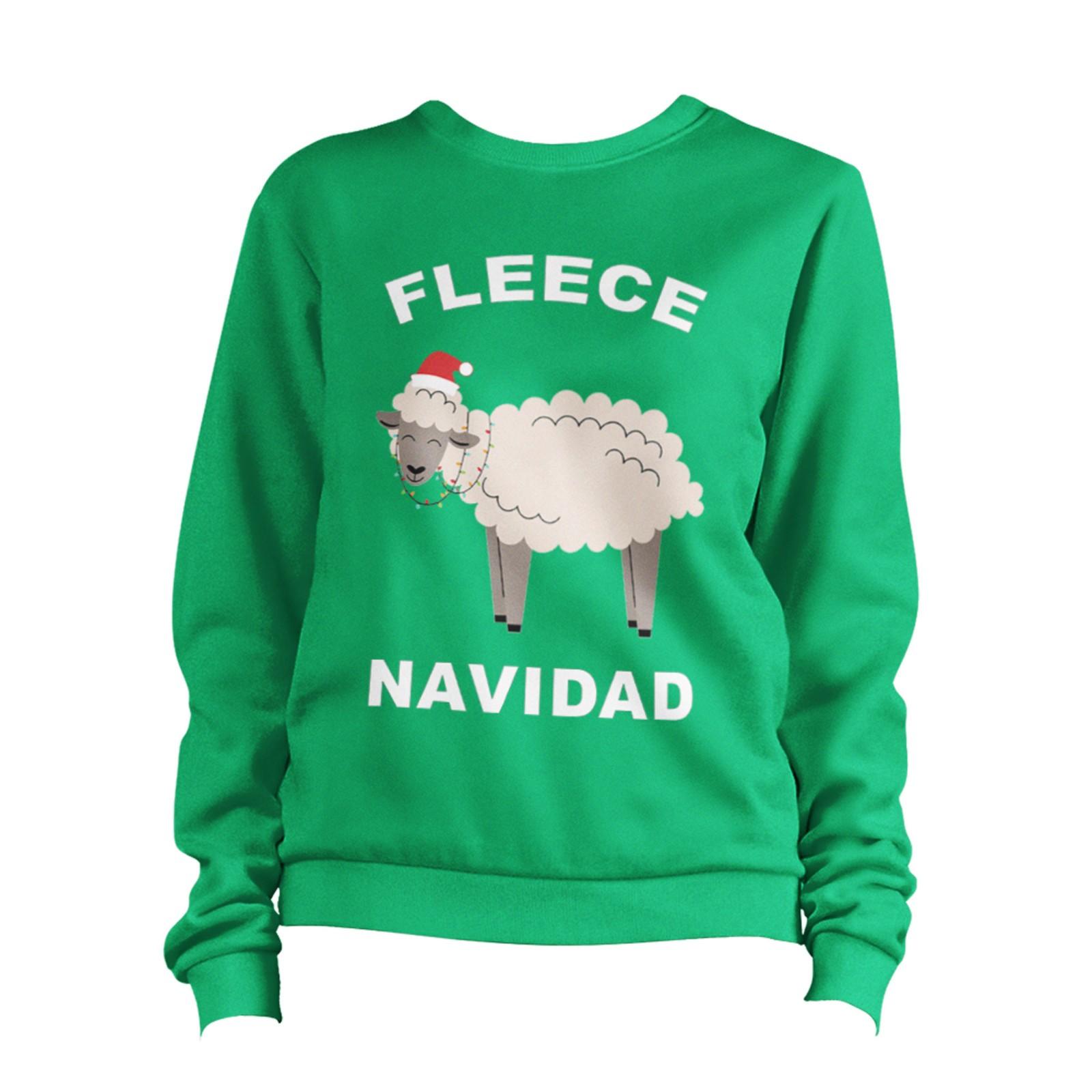 Fleece Navidad Christmas Sheep Sweatshirt Unisex